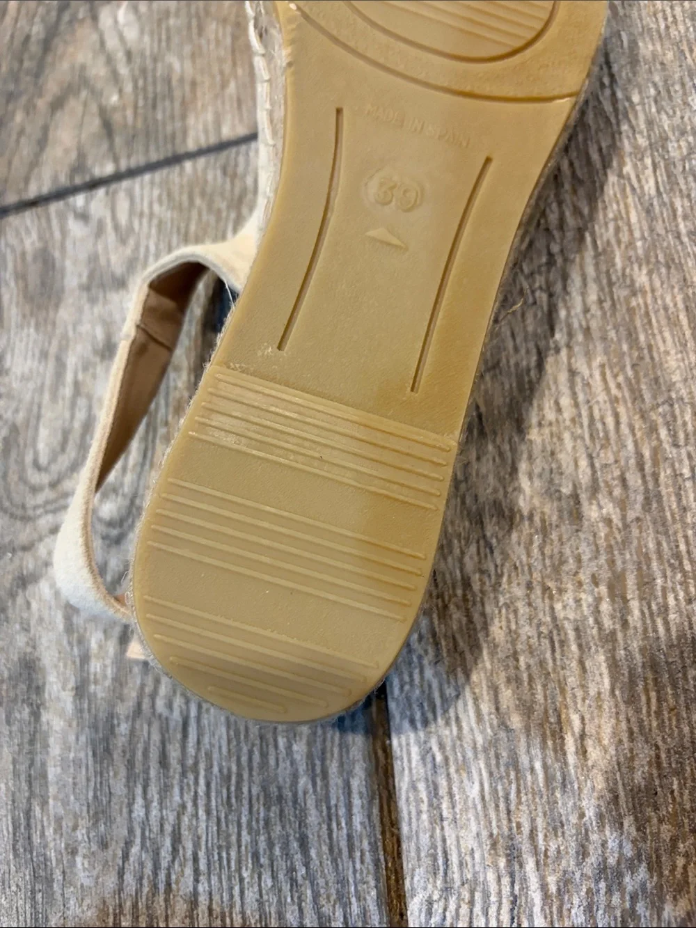 Boden Women’s Cream Espadrille Slingback Flats size 39 US 8